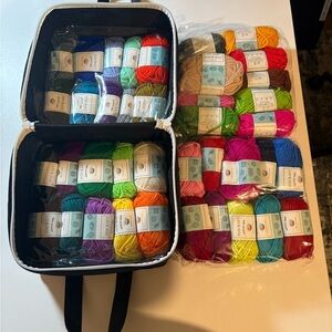 Colorful Yarn Set with Storage Case
